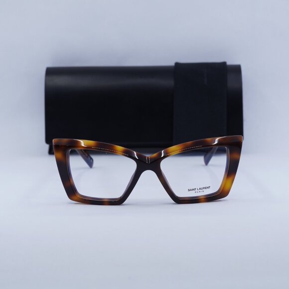 Saint Laurent SL657OPT 002 Square Eyeglasses 54mm - Havana - Picture 2 of 10